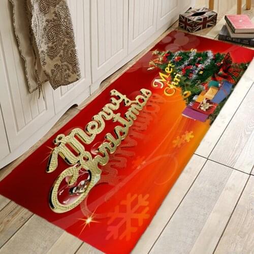 Christmas Rug 3D RUG Hallway Carpets and Rugs for Bedroom Living Room Carpet Kitchen Bathroom Anti-Slip Floor Mats 3D Mat