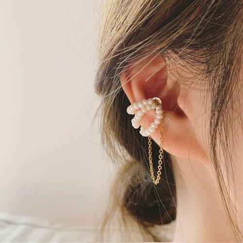 Freshwater Pearl Clip Earrings Non Piercing Strong Magnet Magnetic womens Ear Cuff Clips for Women Girls Fake Piercing Jewelry