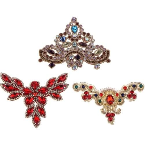 Crystal Rhinestone Sew On Applique - Crystal Sewing Wedding Accessories - Glitter Cloth Patch for Decorating Your Apparel