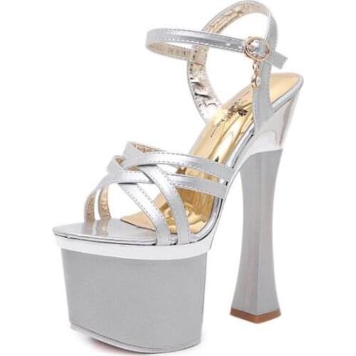 Retro Women Pumps 2019 Super High Heeled 17.5cm Elegant Dress Shoes Nightclub Party Wedding Pumps