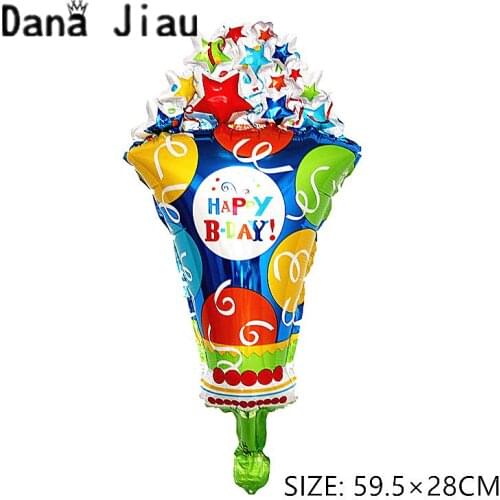 Dana Jiau MINI SIZE food ice cream balloons sweet happy birthday pizza inflate ball wedding decoration globe kids toy supplier