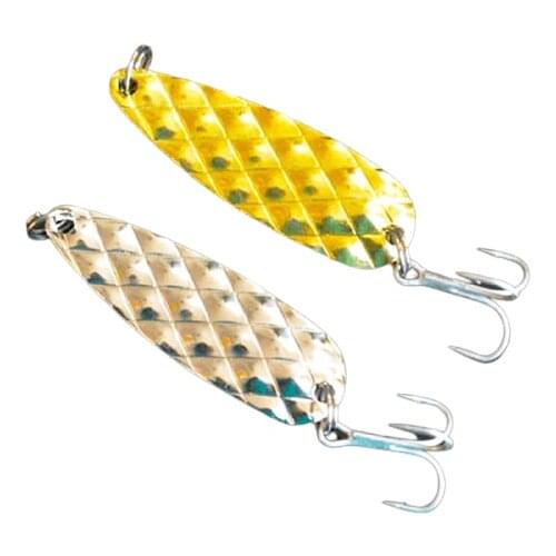X-Fin 9g Fishing Tackle Metal Spoon Lure Sharp Treble Hook Hard Sequins Lure Bait Freshwater Saltwater Spinner Spoons