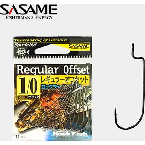 Japan SASAME Hook Rock Fish Regular Offset Hooks Fishing Hooks Freshwater Worm Soft Bait Jig Fish Hooks Saltwater Fishing