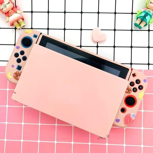 Cute Pink New for NS Switch Charging Dock H-D-MI-compatible TV Dock Charger Station Stand Dropshipping