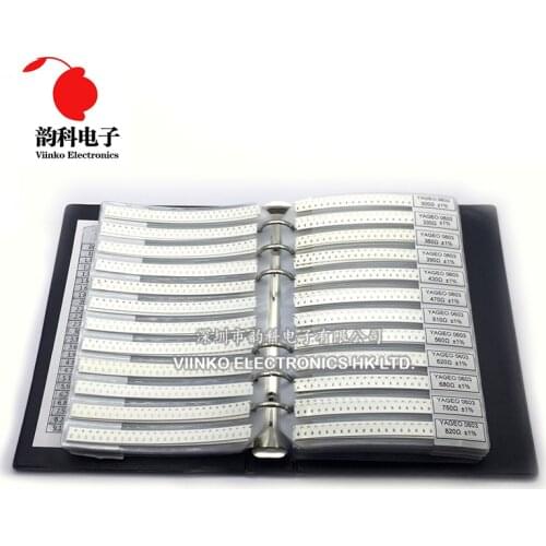 0603 SMD Resistor Sample Book 5% 1/10W 0R-10M 170valuesx50pcs=8500pcs Resistor Kit 0R~10M 0R 1R-10M