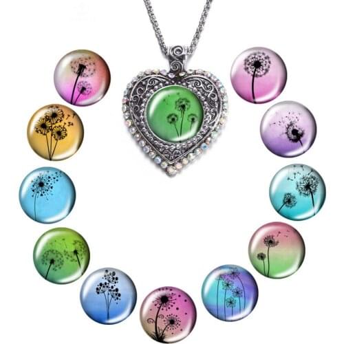 13pcs/set Snap Jewelry 1pc Metal Necklace+12pcs Snap Buttons 18mm Christmas Charms Diy Owl Pendant Women Necklace