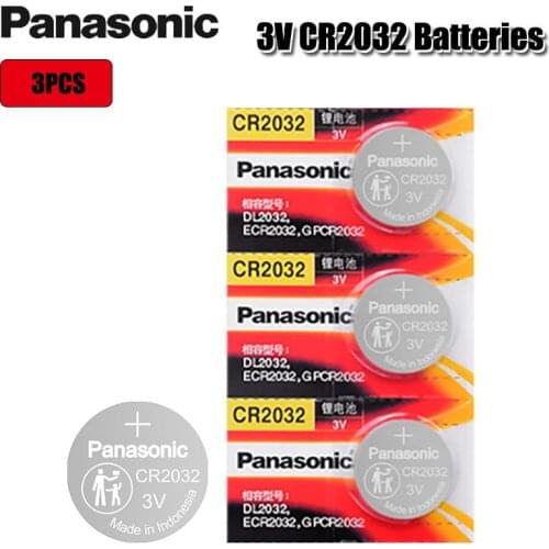 3Pcs original brand new battery for PANASONIC cr2032 3v button cell coin batteries Suitable Supports Watch