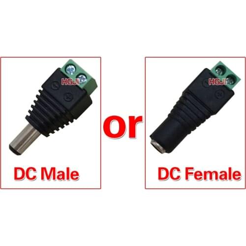 5pcs DC power Connector Male plug 5.5mm For LED Strip Light CCTV Camera 5.5x2.1mm DC Power Male Plug Jack Free shipping