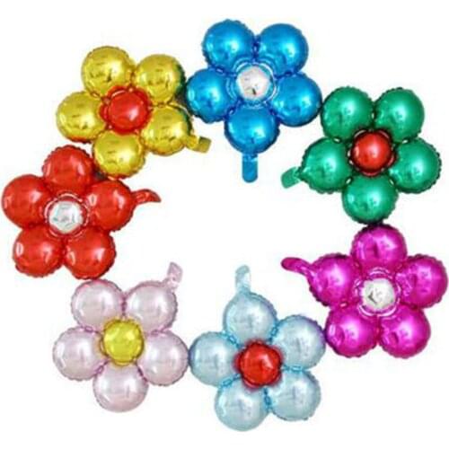 50pcs Flower Foil Balloons Five leaf Flower Shaped Baloon Birthday Party Wedding Decorations Globos Baby Shower Toys Supplies