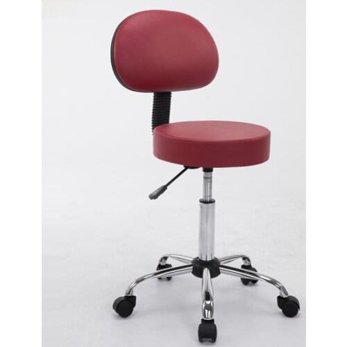 Northern Europe Bar Stool Simple Modern Revolving Back Chair Coffee Hotel Bar Furniture Height Adjustable Bar Stool with Wheels