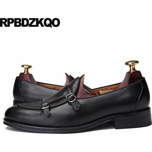 Black wedding prom plus size double monk strap blue casual men formal suede shoes 11 male designer loafers business large Italy