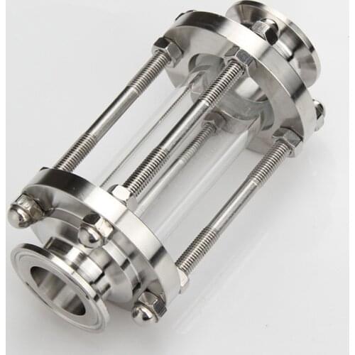 63mm Tri Clamp Clover Flow Sight Glass Diopter For Home Brew SS304 Stainless Steel Sanitary Fitting Ferrule OD 77mm