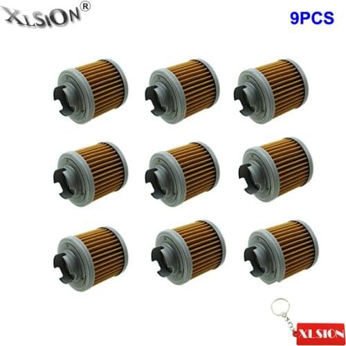 XLSION 9Pcs Oil Filters For HONDA # 15412-HB6-003 1986-1987 ATC125M 1987-1988 TRX125 FOURTRAX 2004 CB50R DREAM 50R