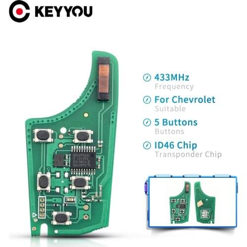 KEYYOU 2/3/4/5 Button 315/433MHz For Chevrolet Malibu Cruze Aveo Spark For Opel/Vauxhall Car Remote Key Circuit Board Electronic