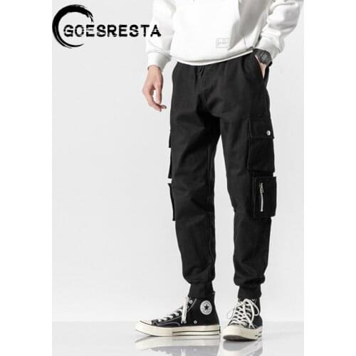 Men Pants Streetwear Joggers Cotton Cargo Pants Fashion Harajuku Harem Trousers Zipper Design Large Size S-8Xl Casual Pants Men