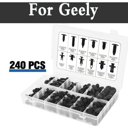 240pcs Assortment Retainer Clips Push Type Retainers Push Set In Case Fits For Geely Fc Gc6 9 Haoqing Lc Cross Mk Mr Otaka Sc7