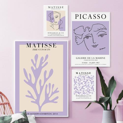 Matisse Picasso Yayoi Kusama Abstract Wall Art Canvas Painting Nordic Posters And Prints Wall Pictures For Living Room Decor