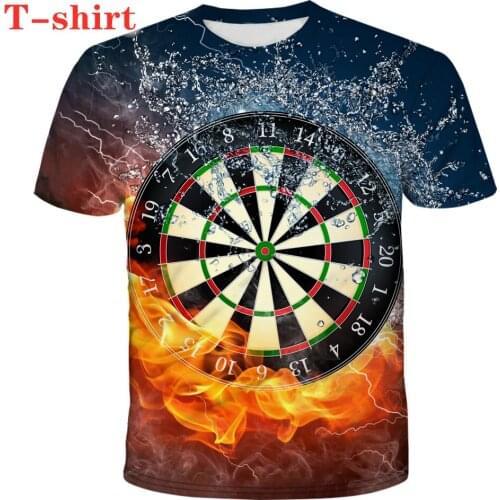 New 3D Print Darts Throw Game Graphic Fashion Men Women Hip HopT-shirt Plus Size S-7XL harajuku graphic t shirts