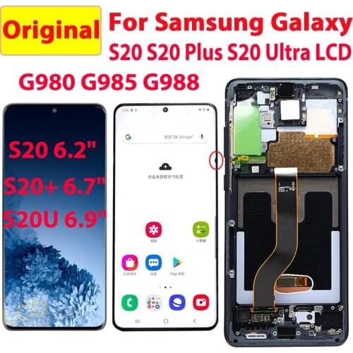 Dead pixel Original LCD For Samsung Galaxy S20 Ultra Display Touch Screen Assembly Digitizer Replacement For Samsung G988U G988F