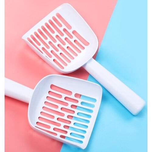 PC Cat Litter Shovel Scooper Big Hole Size Kittens Toilet Box Scoop Trowel for Tofu Litter Sand Cleaning Pet Tray Waste Clean