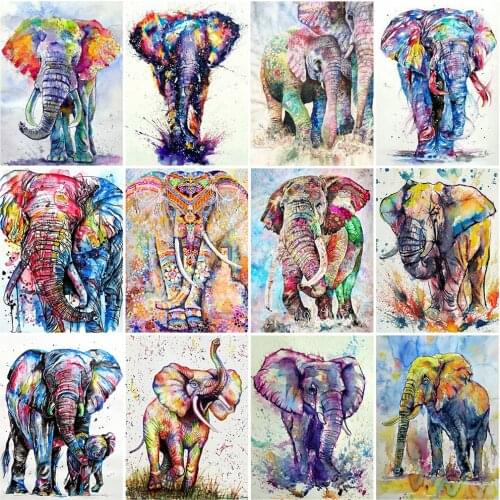 Full Square/Round Drill Diamond Painting Elephant 5D Diamond Embroidery Animal Cross Stitch Mosaic Sale Home Decoration