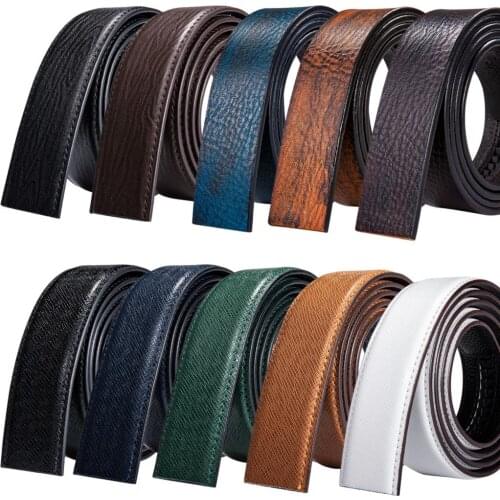 3.5cm Width Mens Replacement Belts Black Blue Brown Red White Green Orange Leather for Automatic Buckles Men Belt Waistband XXXL