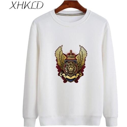 XHKLD Sweatshirts Women/men Causal Coat Loose Skull Harajuku O neck Thicken Sweats Sportswear Long Sleeve Tracksuits Moleton