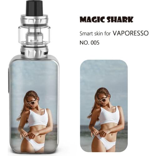 Magic Shark New Fashion Sexy Woman Reindeer PVC Stereo Case Sticker Skin Film for Vaporesso Luxe S