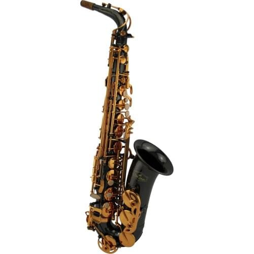 High Grade Black Nickel Plate body Gold lacquer key Alto Saxophone