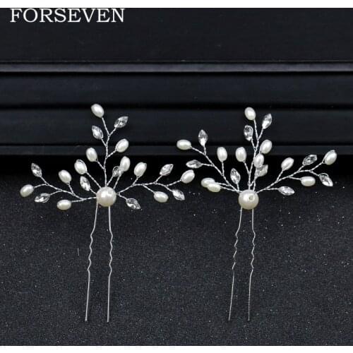 Pearl Wedding Hair Pins Flower Bridal Hairpins Rhinestone Hair Sticks For Women Hair Decorations Hair Jewelry