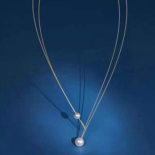 Trendy 100% 925 Sterling Silver Simple Fashion Women Pearl Short Choker Clavicle Necklace Neck Colar Fine Jewelry Wholesale