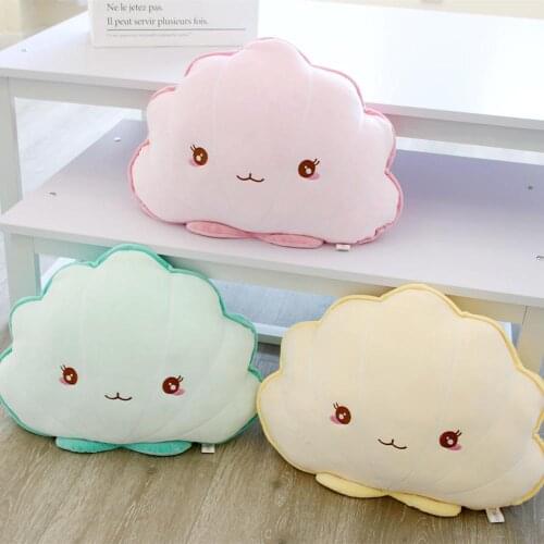 1pc 45CM Cute Shell Plush Toy Soft Stuffed Cushion Sofa Nap pillow Baby Sleeping Toy Birthday Present Home Decoration
