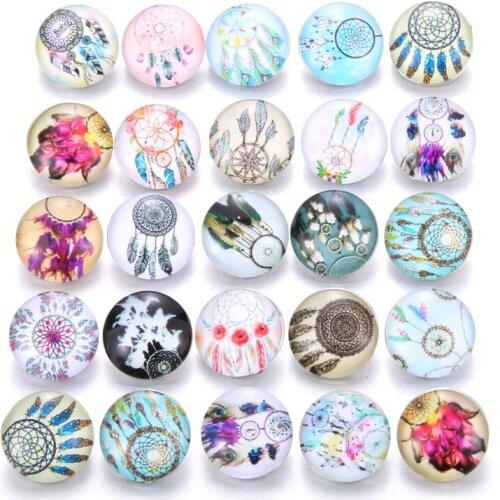 10pcs/lot Mixed Colors 18mm Glass Snap Button Jewelry Dreamcatcher Faceted Glass Snap Fit Snap Bracelet Bangle Snaps Jewelry