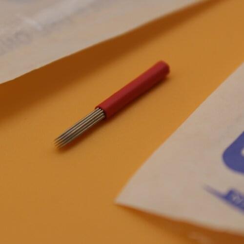 100 pcs/lot 19R Round Needles 0.35mm Shading Eyebrow Microblade Permanent Makeup Needle For Fog Manual Eyebrow Lip