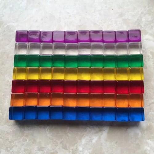 20 Pcs/set Foreign Trade New 12 Mm Right Angle Transparent Blank Color Transparent Dice