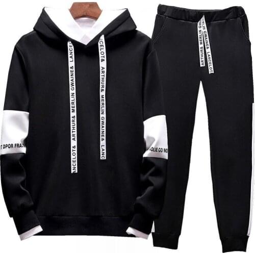 2020 winter fashion brand sportswear for men long-sleeve jumper for men suit + jogging trousers for men 2-piece bodysuit for run