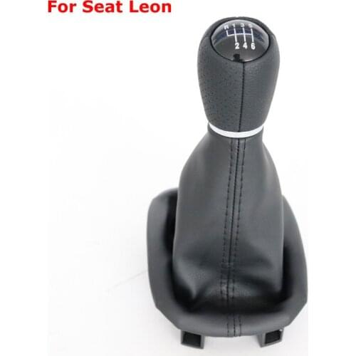 5 Speed 6 Speed Gear Shift Knob For Seat Leon 1 MK1 For Toledo II MK2 With Gaiter Boot Cover and Frame Base Shifter Hole 12mm