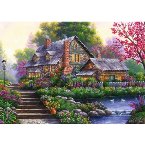 Ldyllic House 5D Full Drill Diamond Painting Embroidery Cross Stitch DIY Decor