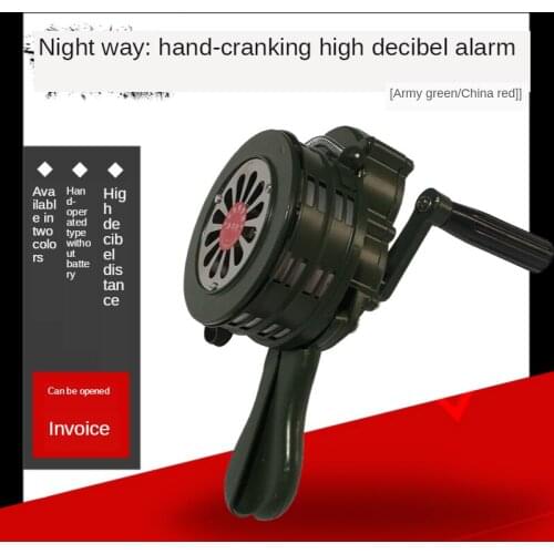Aluminum Hand-Crank Operated Emergency Alarm Siren Manual Outdoor Alarm Loud 110db Y