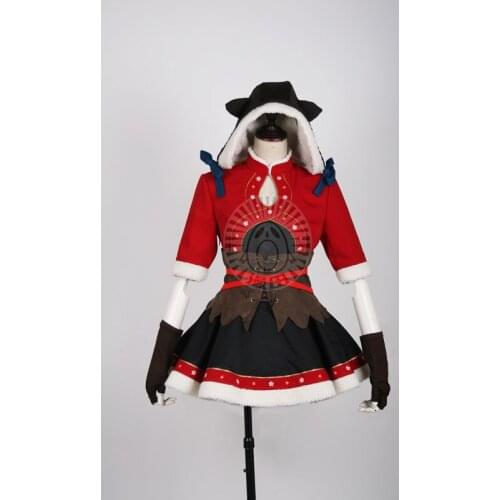 Anime halloween cosplay Love live Nishikino Maki snow mountain cosplay costume winter dress A
