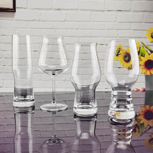 Crafted Goblet Beer Glass Creative Cocktail High-End Wine Glass Juice Drink Mug Transparent Water Cup Bar High Capacity Wine Set
