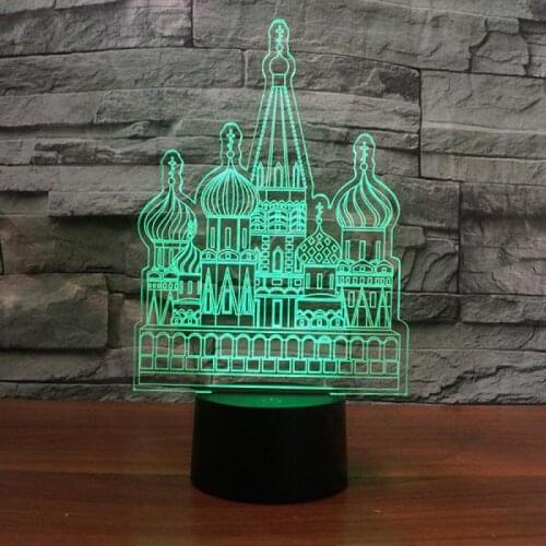 Castle Childrens 3d led Lamp Factory wholesale 3d Table Lamps For Living Room Remote Touch switch Acrylic desk Lamp