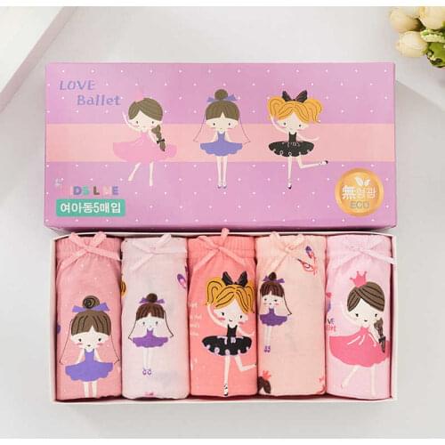 12Pcs/set Baby Kids Underwear 1-12Y Children Baby Girls 100 Cotton Underwear Briefs Cartoon Flower Animal Pattern Lace Panties