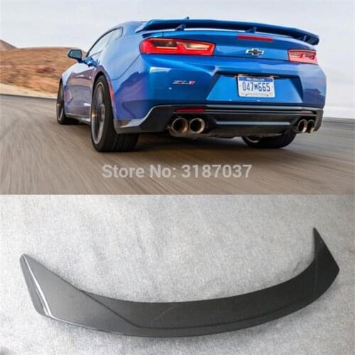 For 2016 2017 Chevrolet Camaro Carbon Fiber rear boot Wing Spoiler Rear Roof Spoiler Wing Trunk Lip Boot Cover Car Styling