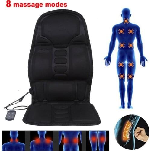 Electric Vibrating Car Massage Massage Chair Mat Portable Massager Cushion Home Infrared Heating Back Vibrator Massage Pads