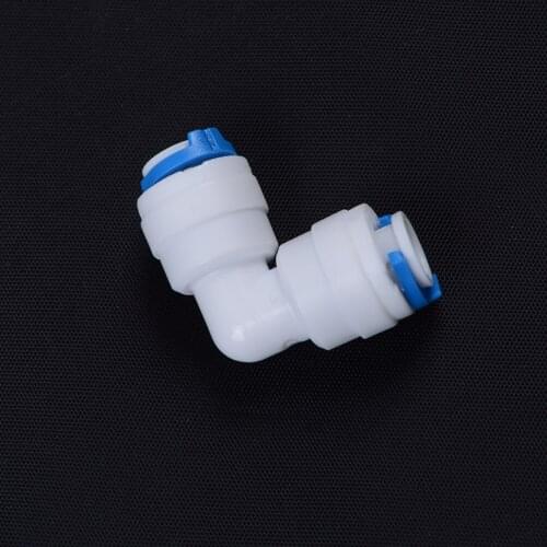 1PCS New 1/4" - 1/4" OD Tube POM Pipe Fitting Hose Elbow Quick Connector Aquarium RO Water Filter Reverse Osmosis System