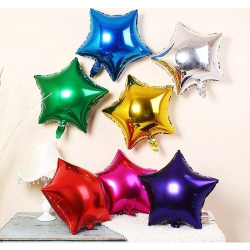 5pcs Red Heart Foil Balloons Wedding Star Foil Balloon Moon Helium Balloons Marriage Birthday Party Decorations Kids Air Balls