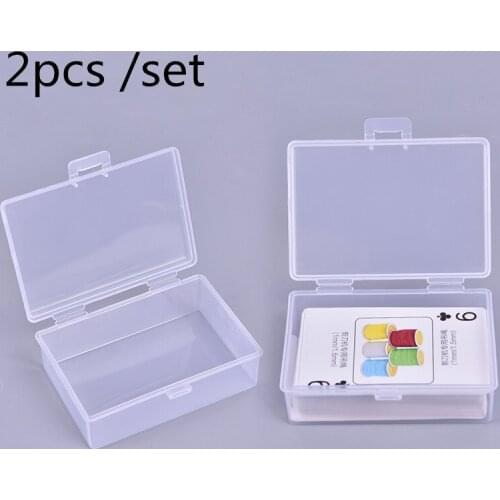 Hot Sale!2pcs Transparent Plastic Boxes Playing Cards Container Plastic Storage Case Packing Poker Game Card Box For Pokers Set