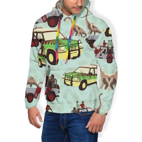 Jurassic Park Hoodie Jurassic Ride Hoodies Streetwear Polyester Pullover Hoodie Mens Long Sleeve Hoodies