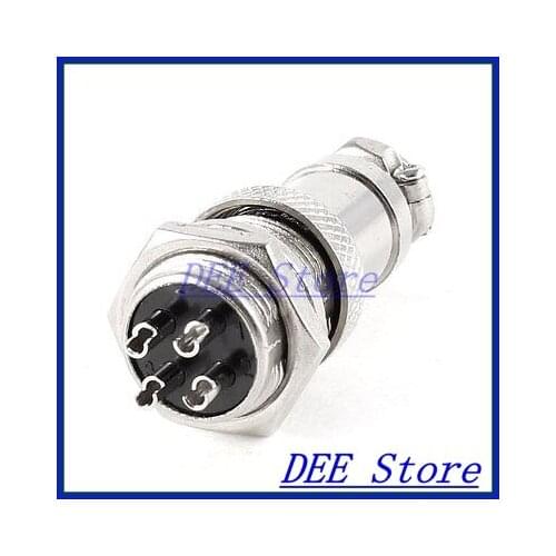 Panel Mount Aviation Connector Plug 16mm Dia Screw GX16 4 Pin AC 220V 20A